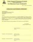 Application Form for DCCI Membership 